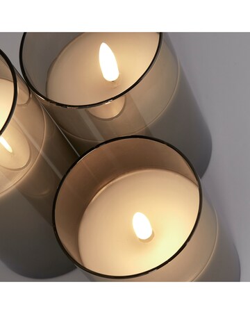 Set of 3 Smoked LED Candles