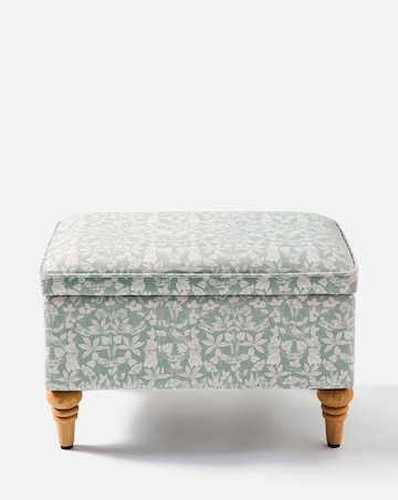Naomi Floral Storage Footstool