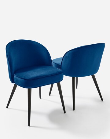 Emilie Velvet Pair of Dining Chairs