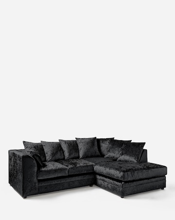 Chicago Crushed Velvet Right Hand Corner Chaise Sofa