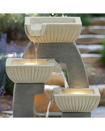 Charles Bentley 4 Tier Ridged Cascading Bowls Water Feature