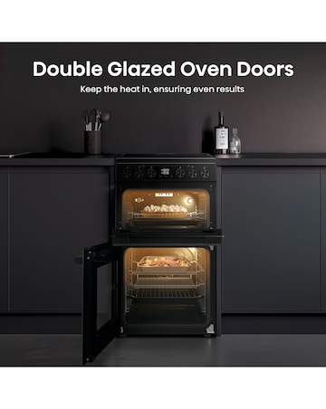 Hisense HDCEC5C10B 50cm Electric Double Cooker - Black