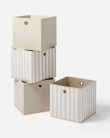 Julipa Striped Set of 4 Storage Cubes
