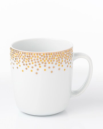 Waterside Set of 4 Gold Sparkle Mugs