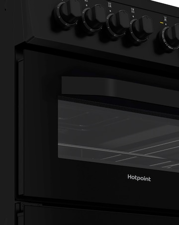 Hotpoint HTE5VCB 50cm Electric Twin Cooker with Ceramic Hob - Black Installation