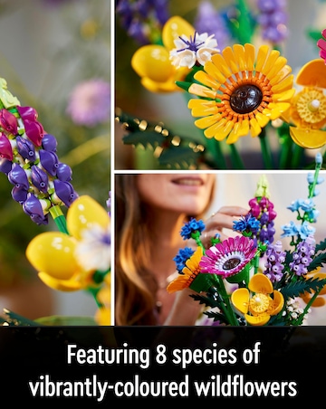 LEGO Icons Wildflower Bouquet Flowers Set for Adults 10313
