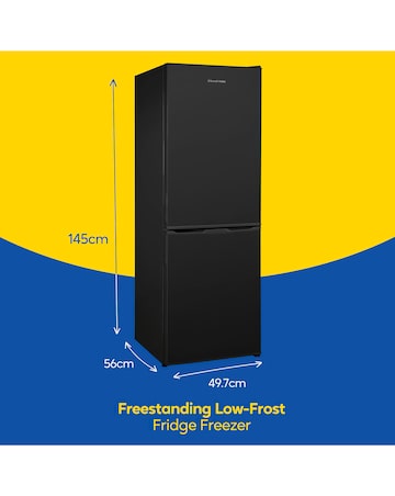 Russell Hobbs RH145FF501E1B 50cm Fridge Freezer Black - 144cm Height