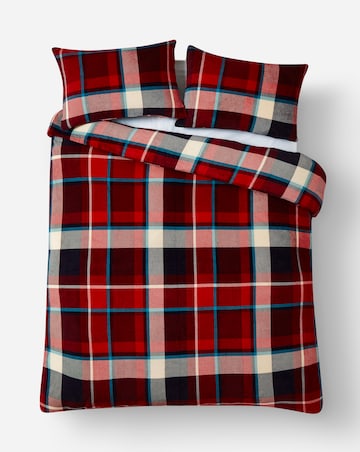 Christmas Check Fleece Duvet Cover Set