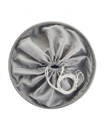 Minky 86L Round Laundry Hamper with Drawstring