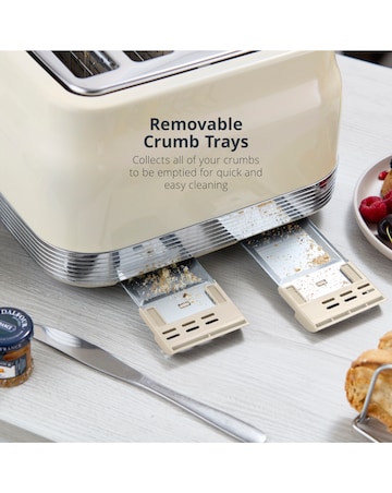 Swan Retro Revive 4 Slice Toaster Cream