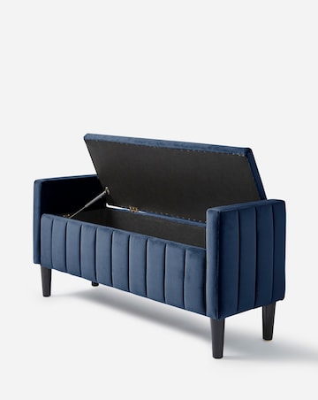 Eloise Winged Velvet Storage Ottoman