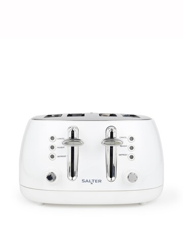 Salter Boston 4 Slice White Toaster