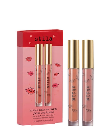 Stila Kisses Make Me Happy Stay All Day Lipstick Petal & Peach.Worth 42GBP