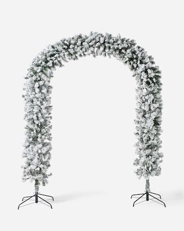 Aspen Flocked Christmas Tree Arch - 8ft