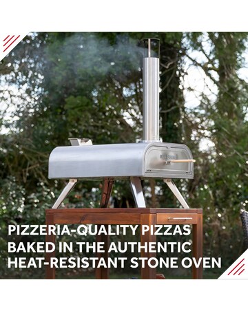 George Foreman 16" Stainless Steel Wood Pellet Pizza Oven