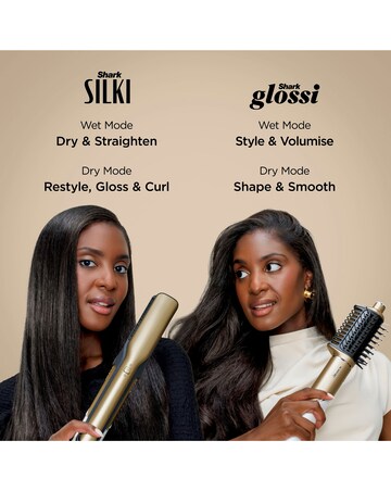Shark Glam Straight, Waves & Curls Multi-Styler 5-In-1 - Gold - HD6052SUK