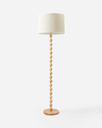 Julipa Wooden Bobbin Floor Lamp