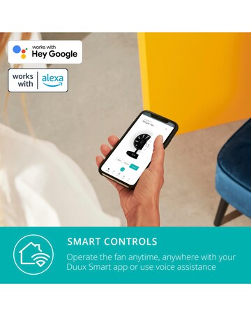Duux Whisper Smart Matt Black Finish Portable Fan