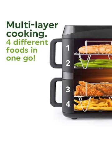 Salter EK6534 Verticook View Dual Basket Air Fryer with Viewing Windows