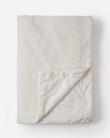 Bobble Fleece Throw - Cream