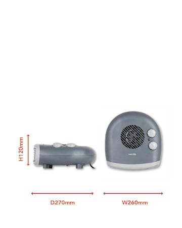Warmlite 2000W Dark Titanium Flat Fan Heater
