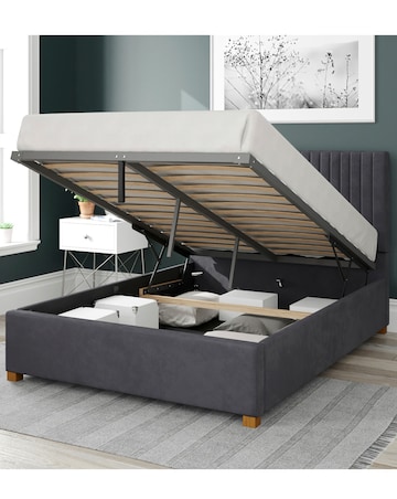 Aspire Grant Velvet Ottoman Bed