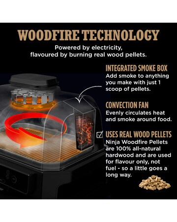 Ninja Woodfire OG850UK Pro XL Electric BBQ Grill and Smoker
