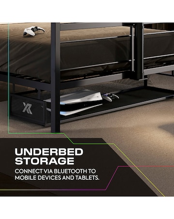 X Rocker Basecamp RGB Double Bed - Black