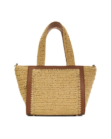 Dune Daisy Floral Raffia Tote Bag