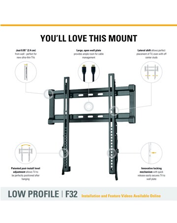 Sanus Vuepoint F32C-B2 32-47in Fixed TV Wall Bracket