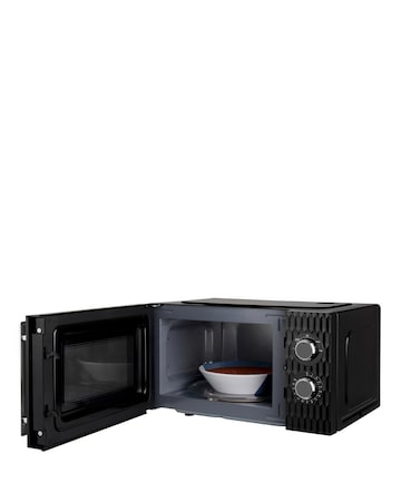 Russell Hobbs Black Honeycomb Bundle - Kettle, 4 Slice Toaster & Microwave