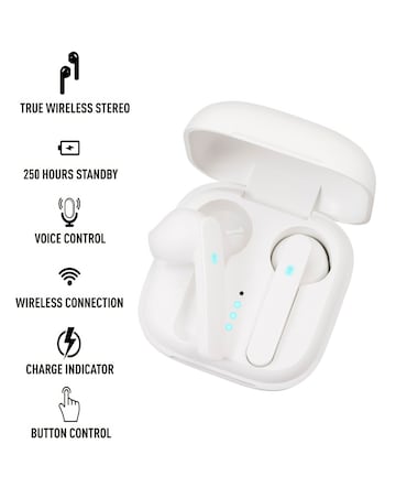 Reflex Active Series 17 Black Smart Watch and True Wireless Sound Earbud Set