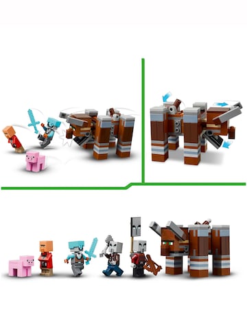 LEGO Minecraft The Pillager Outpost and Ravager, Village Building Toy 21278