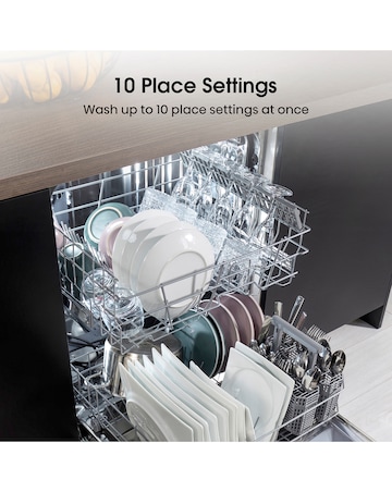Hisense HS523E15BUK Slimline 10 Place Settings Dishwasher - Black