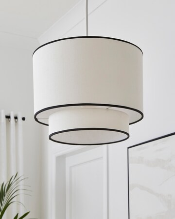 Elizabeth Two Tier Black Trim Shade 30cm