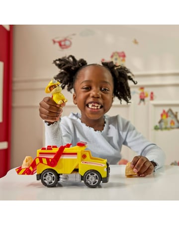 Paw Patrol Fire Rescue Vehicle Rubble with Rescue Fire Dump Truck