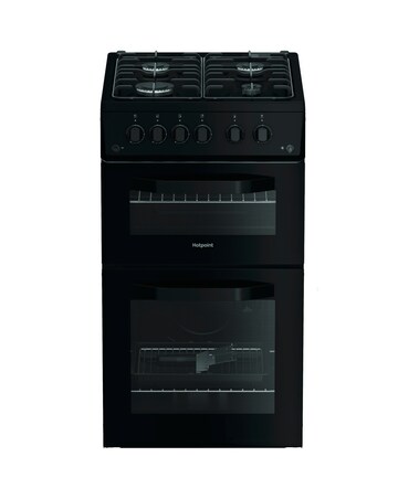 Hotpoint HTG5GCB 50cm Gas Twin Cooker - Black + installation