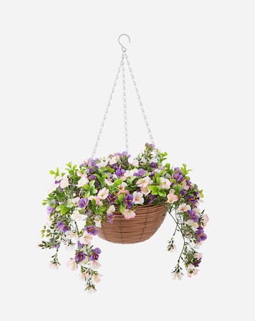 Artificial Petunia Hanging Basket