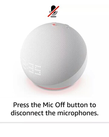 Amazon Echo Dot (5th Gen 2022) Smart Speaker with Clock & Alexa - Glacier White