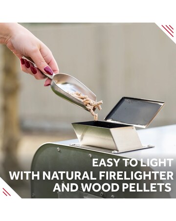 George Foreman 16" Stainless Steel Wood Pellet Pizza Oven