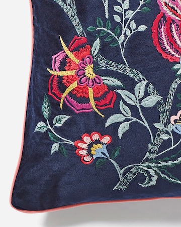 Estelle Embroidered Velvet Cushion