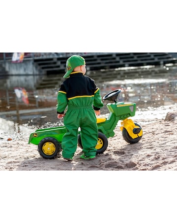John Deere Trio Tractor with Electronic Steering Wheel and Detachable Trailer
