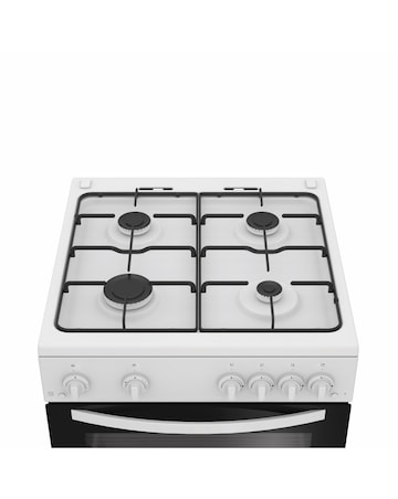Indesit IDG6GW 60cm Gas Double Cooker - White
