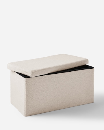 Teddy Boucle Foldable Storage Ottoman
