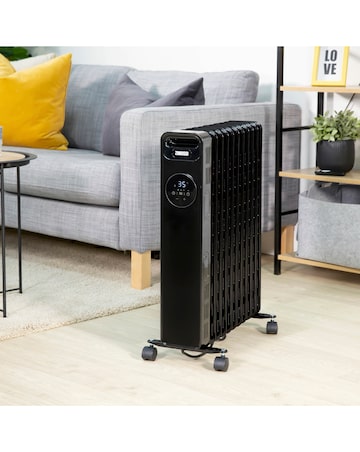 Zanussi Black 11 Fin Oil-Filled Radiator With Touch Control