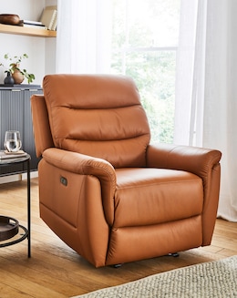Dunne Faux Leather Power Recliner Chair