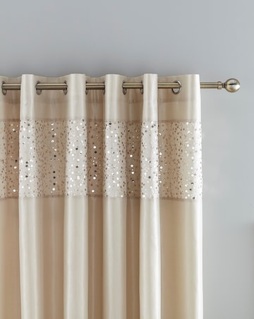 Catherine Lansfield Glitzy Light Filtering Eyelet Curtains