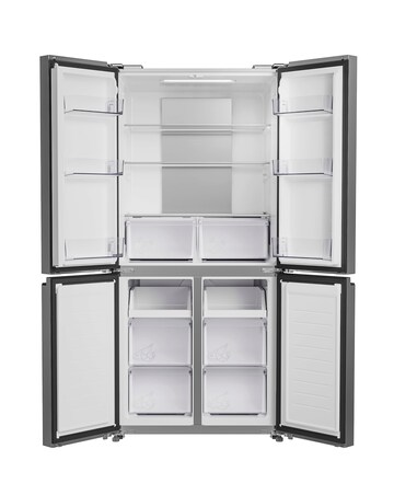 Hoover HHCR3818ENPL Non-Plumbed Total No Frost American Fridge Freezer - Silver