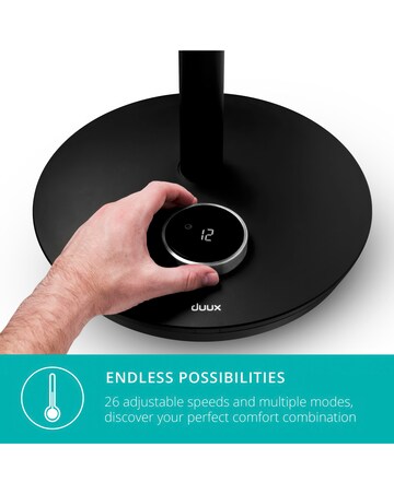 Duux Whisper Smart Matt Black Finish Portable Fan