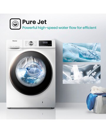 Hisense WFQA9014EVJM 9kg Washing Machine, A rated, 1400rpm Spin
